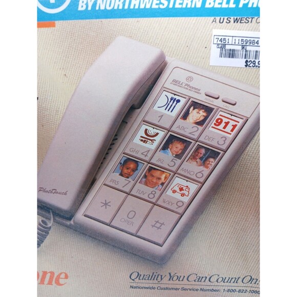 Vintage Northwestern Bell Phones Photo Touch Granny Core Large Numbers #53011 - Picture 5 of 13